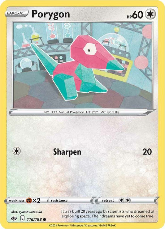 Porygon 116/198 Common Chilling Reign Pokémon card