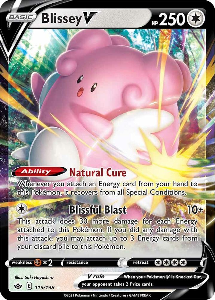 Blissey V 119/198 Ultra Rare Chilling Reign Pokémon card