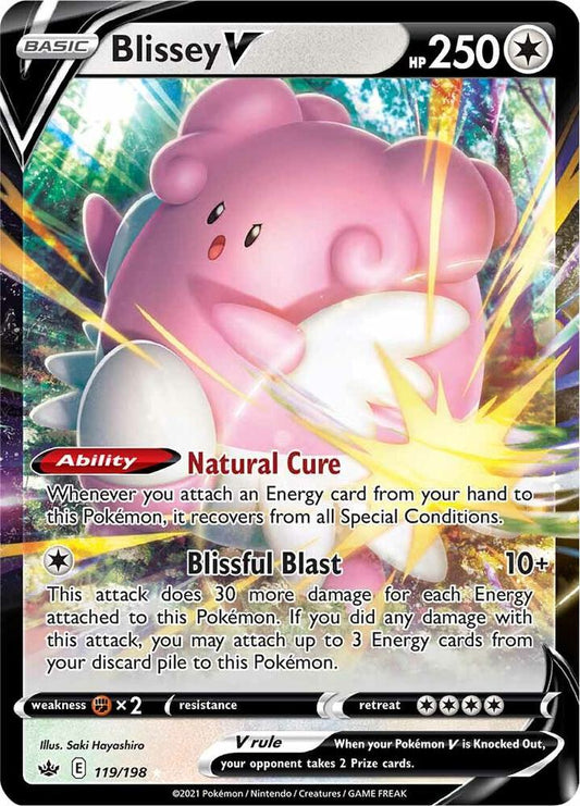 Blissey V 119/198 Ultra Rare Chilling Reign Pokémon card