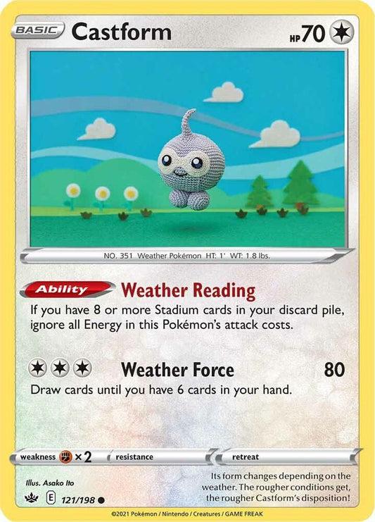 Castform 121/198 Common Chilling Reign Pokémon card