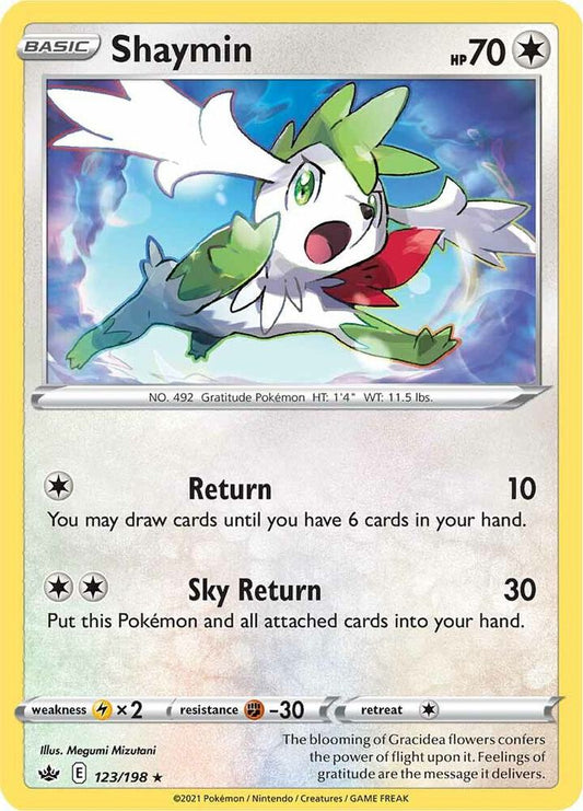Shaymin 123/198 Holo Rare Chilling Reign Pokémon card