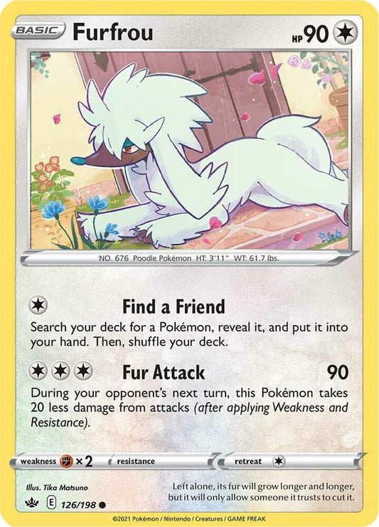 Furfrou 126/198 Common Chilling Reign Pokémon card