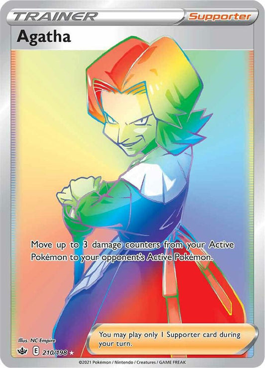 Agatha (Secret) 210/198 Secret Rare Chilling Reign Pokémon card