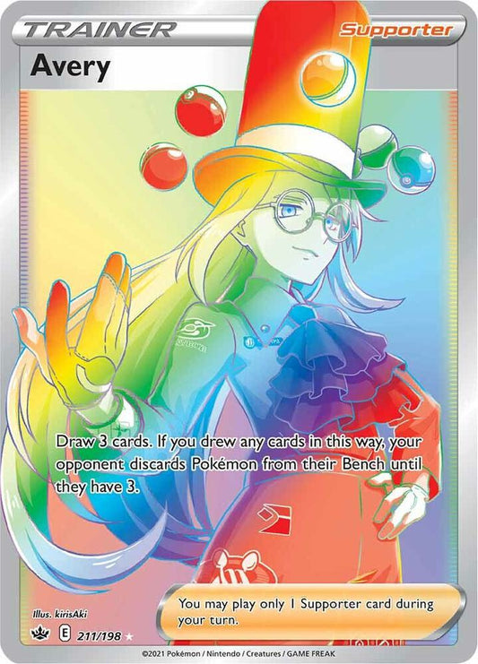 Avery (Secret) 211/198 Secret Rare Chilling Reign Pokémon card
