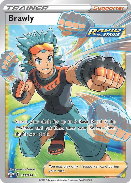 Brawly (Full Art) 188/198 Ultra Rare Chilling Reign Pokémon card