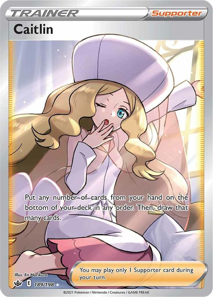 Caitlin (Full Art) 189/198 Ultra Rare Chilling Reign Pokémon card