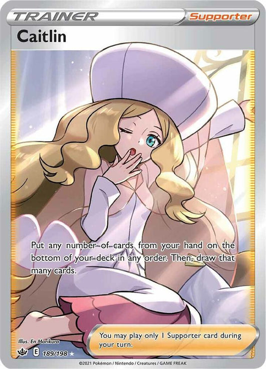 Caitlin (Full Art) 189/198 Ultra Rare Chilling Reign Pokémon card