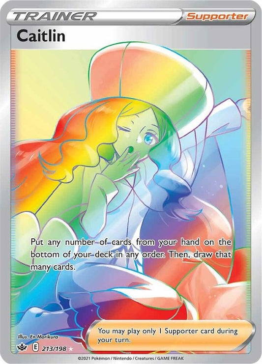 Caitlin (Secret) 213/198 Secret Rare Chilling Reign Pokémon card