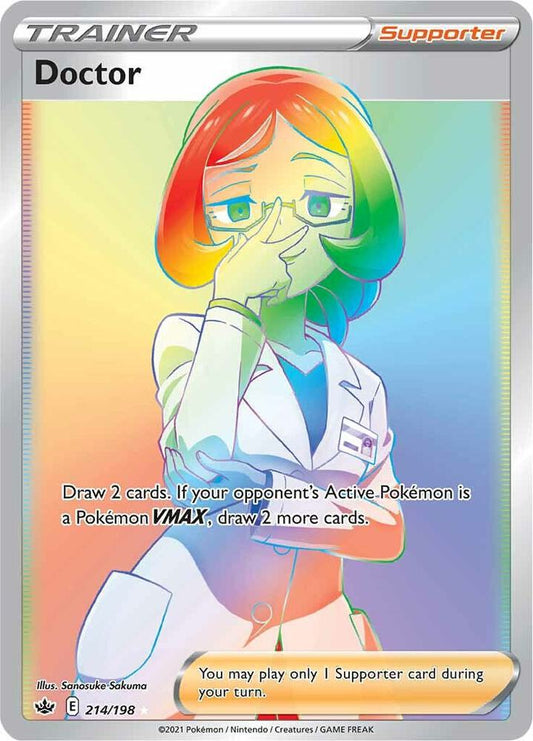 Doctor (Secret) 214/198 Secret Rare Chilling Reign Pokémon card
