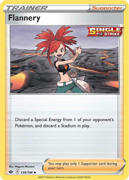 Flannery 139/198 Uncommon Chilling Reign Pokémon card