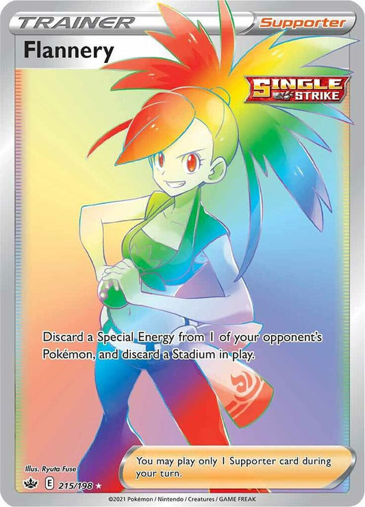 Flannery (Secret) 215/198 Secret Rare Chilling Reign Pokémon card