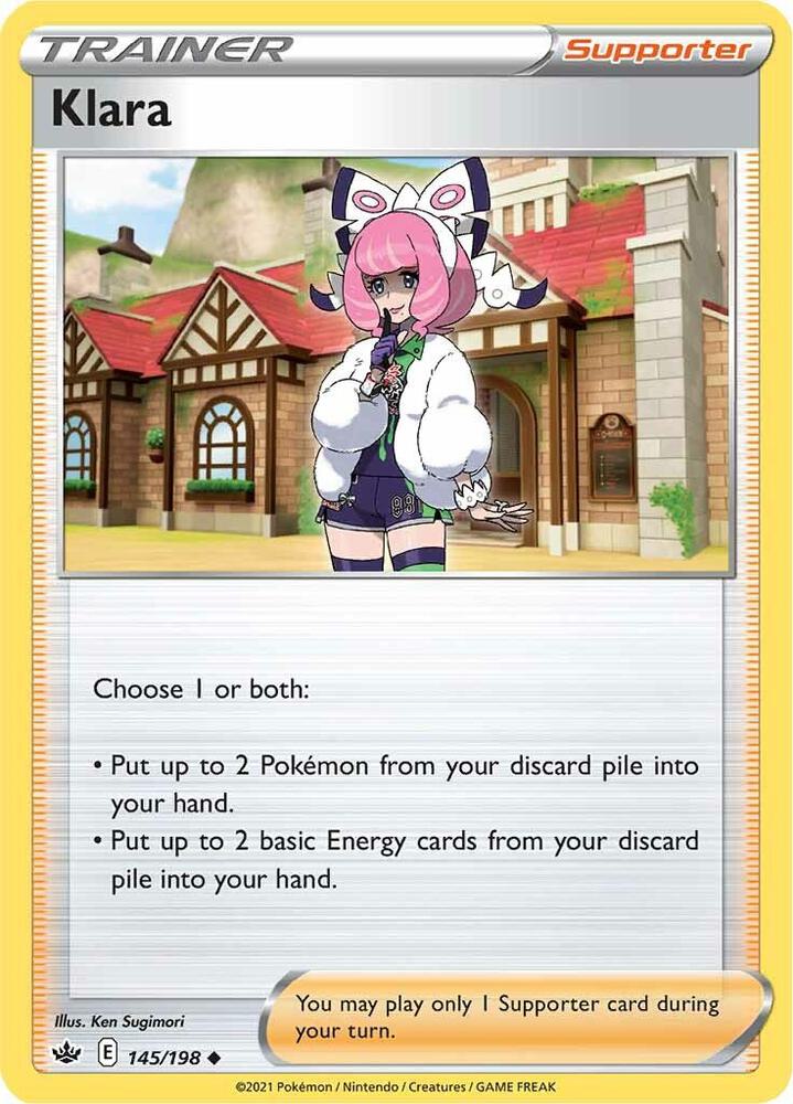 Klara 145/198 Uncommon Chilling Reign Pokémon card