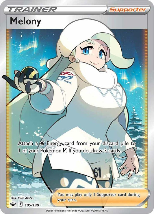 Melony (Full Art) 195/198 Ultra Rare Chilling Reign Pokémon card