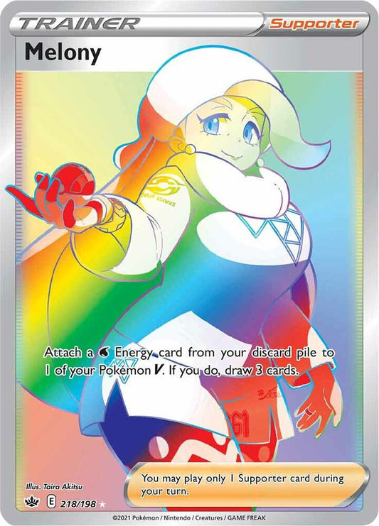 Melony (Secret) 218/198 Secret Rare Chilling Reign Pokémon card