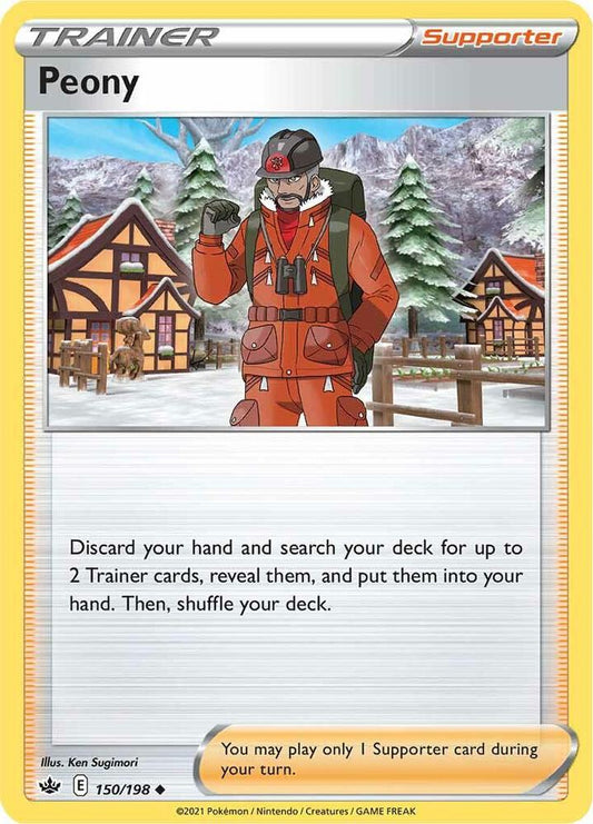 Peony 150/198 Uncommon Chilling Reign Pokémon card