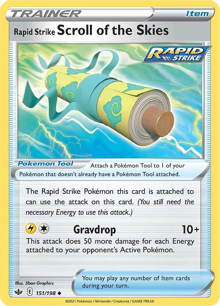 Rapid Strike Scroll of the Skies - 151/198 Uncommon SWSH06: Chilling Reign