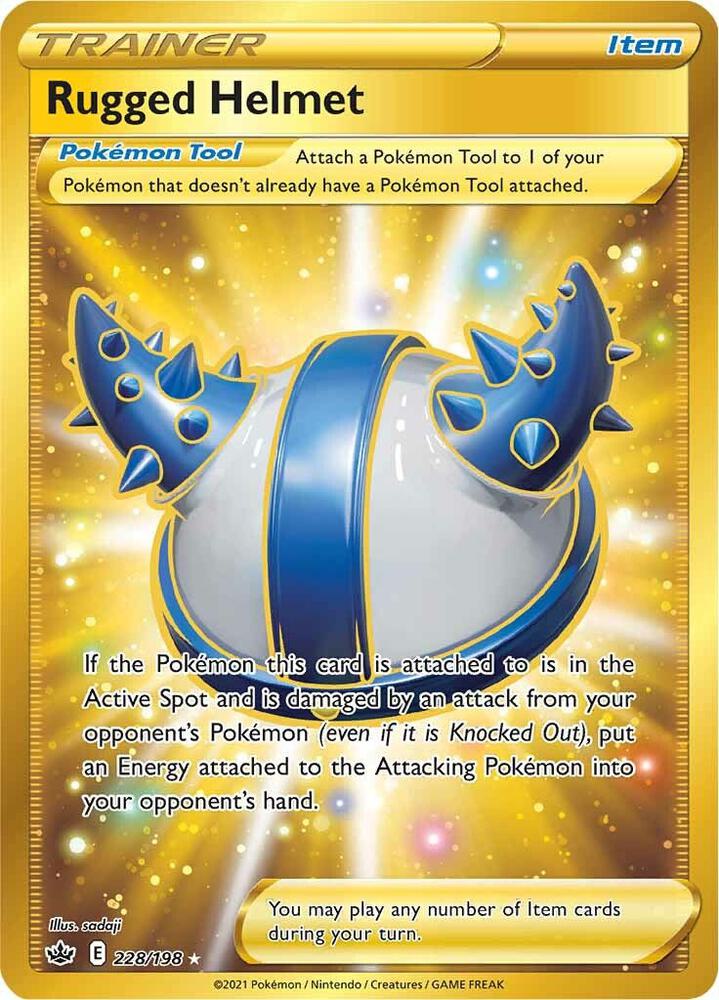 Rugged Helmet (Secret) 228/198 Secret Rare Chilling Reign Pokémon card