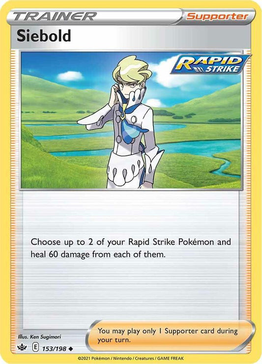 Siebold 153/198 Uncommon Chilling Reign Pokémon card