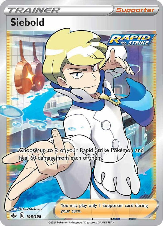 Siebold (Full Art) 198/198 Ultra Rare Chilling Reign Pokémon card