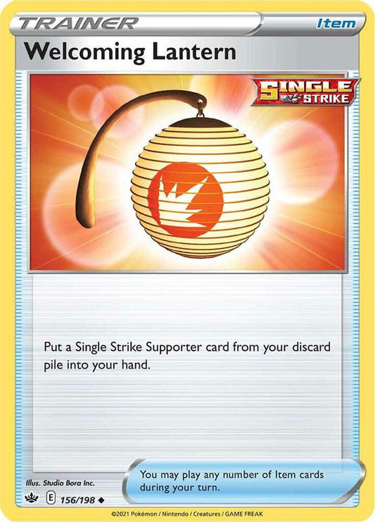 Welcoming Lantern 156/198 Uncommon Chilling Reign Pokémon card