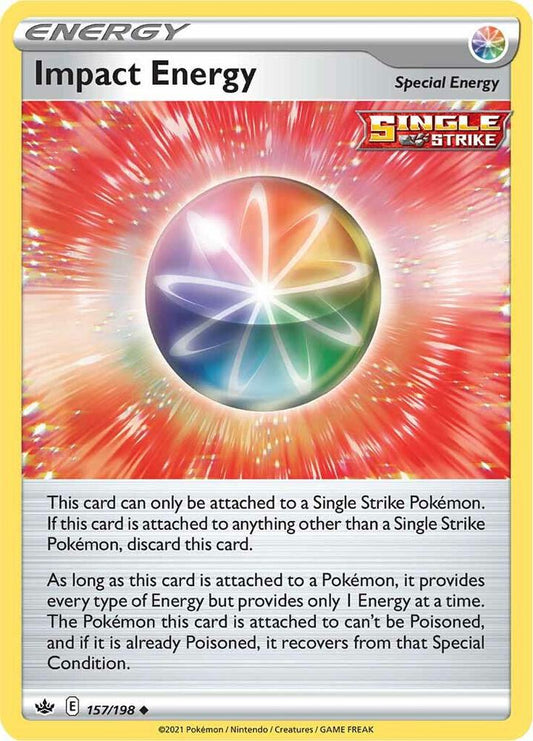 Impact Energy 157/198 Uncommon Chilling Reign Pokémon card