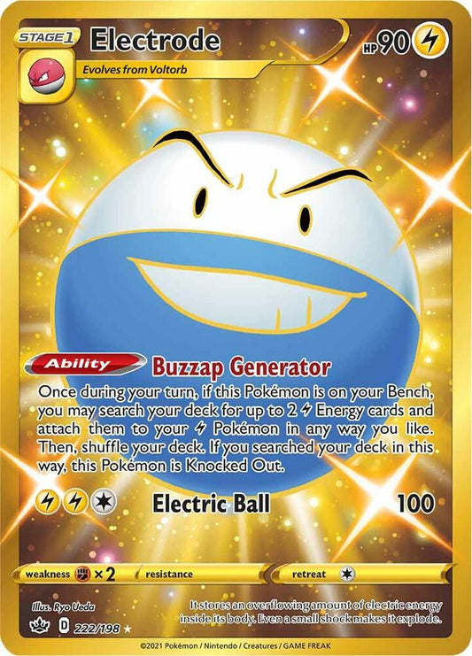 Electrode (Secret) 222/198 Secret Rare Chilling Reign Pokémon card