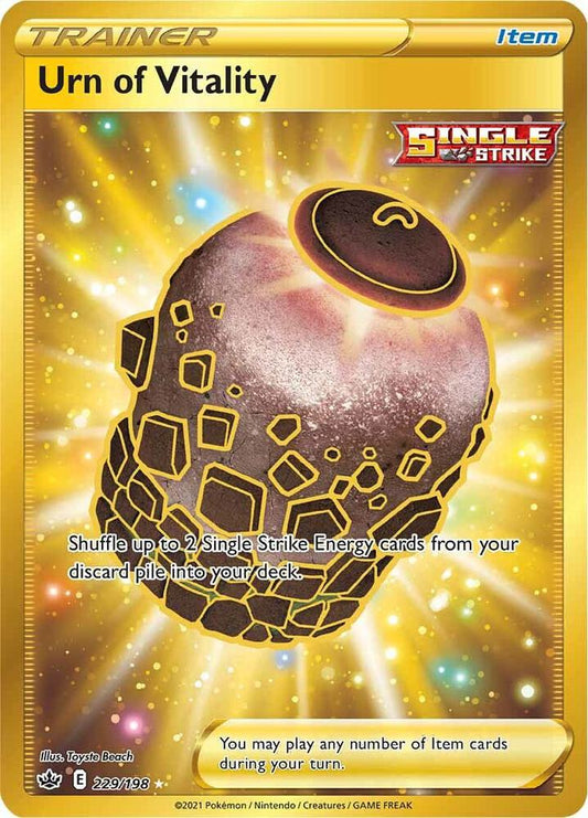 Urn of Vitality (Secret) 229/198 Secret Rare Chilling Reign Pokémon card