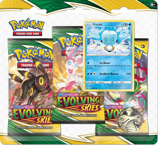 Evolving Skies 3 Pack Blister [Eiscue] Pokémon card