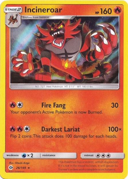 Incineroar - 26/149 (Water Web Holo) 026/149 Holo Rare Miscellaneous Cards & Products Pokémon card