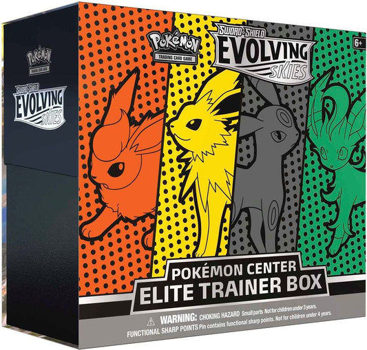 Evolving Skies Pokemon Center Elite Trainer Box [Jolteon/Flareon/Umbreon/Leafeon] (Exclusive) Pokémon card