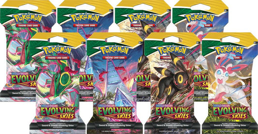 Evolving Skies Sleeved Booster Pack Bundle [Set of 8] - SWSH07: Evolving Skies
