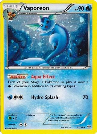 Vaporeon - 22/98 (Cosmos Holo) 022/098 Promo Miscellaneous Cards & Products Pokémon card