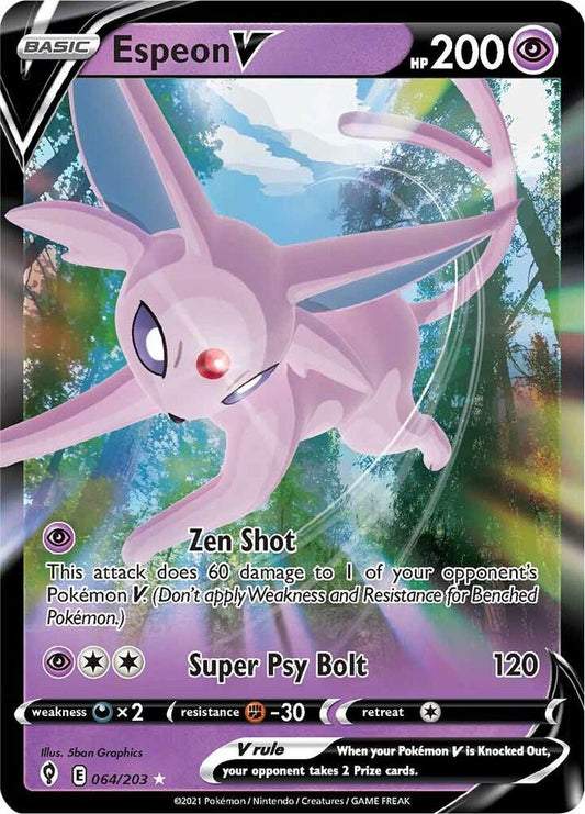 Espeon V 064/203 Ultra Rare Evolving Skies Pokémon card