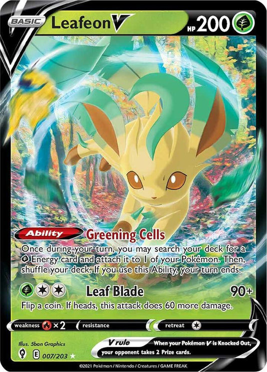 Leafeon V 007/203 Ultra Rare Evolving Skies Pokémon card