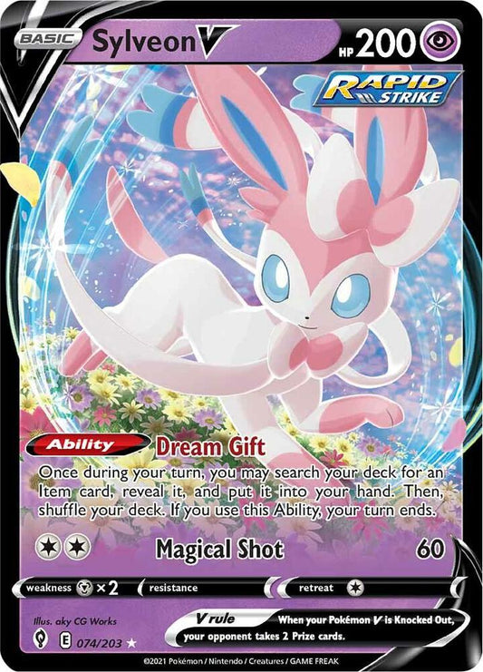 Sylveon V 074/203 Ultra Rare Evolving Skies Pokémon card