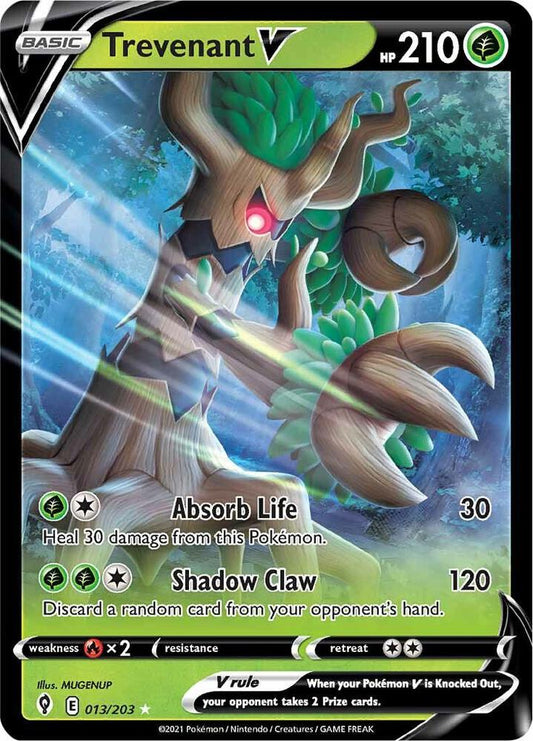 Trevenant V 013/203 Ultra Rare Evolving Skies Pokémon card