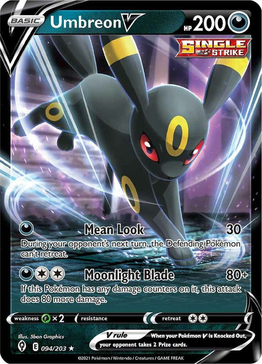 Umbreon V 094/203 Ultra Rare Evolving Skies Pokémon card