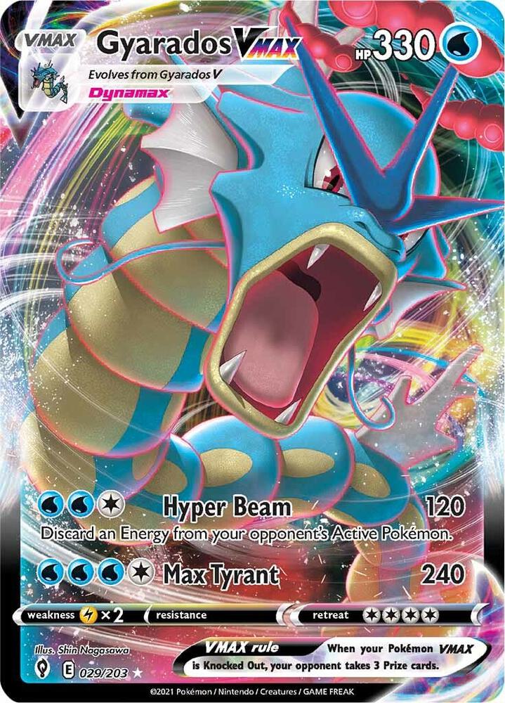 Gyarados VMAX - 029/203 Ultra Rare SWSH07: Evolving Skies