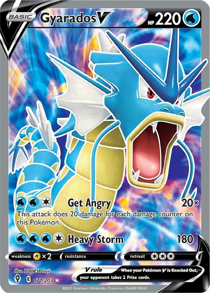 Gyarados V (Full Art) - 171/203 Ultra Rare SWSH07: Evolving Skies