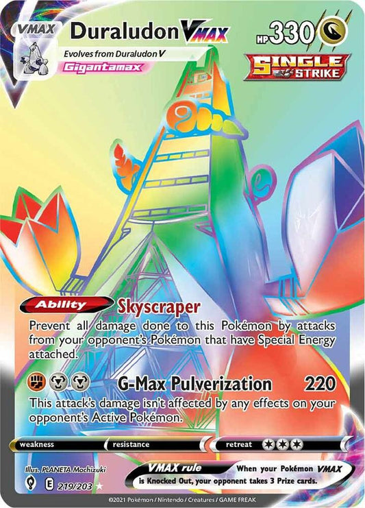 Duraludon VMAX (Secret) - 219/203 Secret Rare SWSH07: Evolving Skies