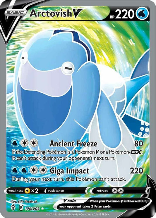Arctovish V (Full Art) - 176/203 Ultra Rare SWSH07: Evolving Skies