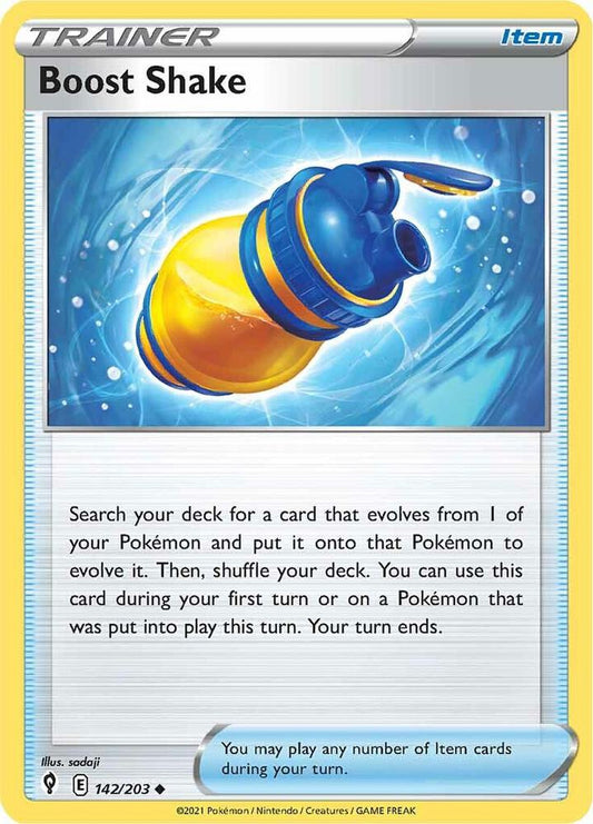 Boost Shake 142/203 Uncommon Evolving Skies Pokémon card