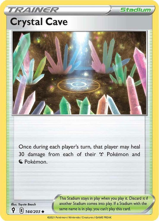 Crystal Cave 144/203 Uncommon Evolving Skies Pokémon card