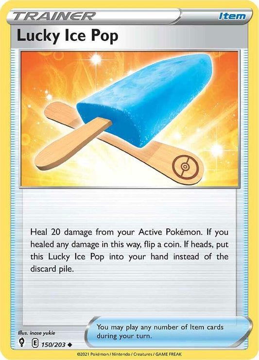 Lucky Ice Pop 150/203 Uncommon Evolving Skies Pokémon card