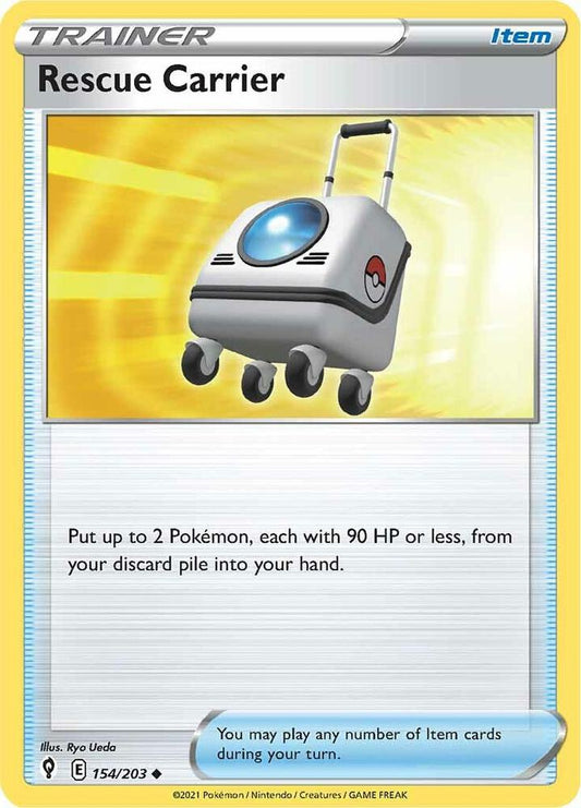 Rescue Carrier 154/203 Uncommon Evolving Skies Pokémon card