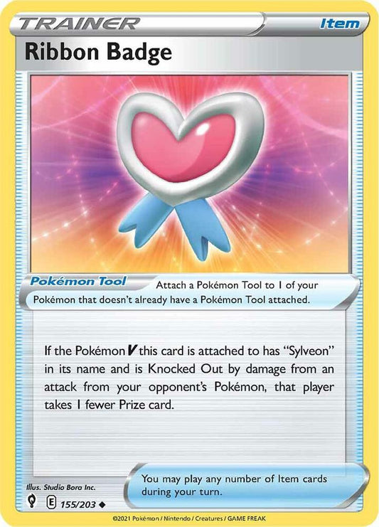 Ribbon Badge 155/203 Uncommon Evolving Skies Pokémon card
