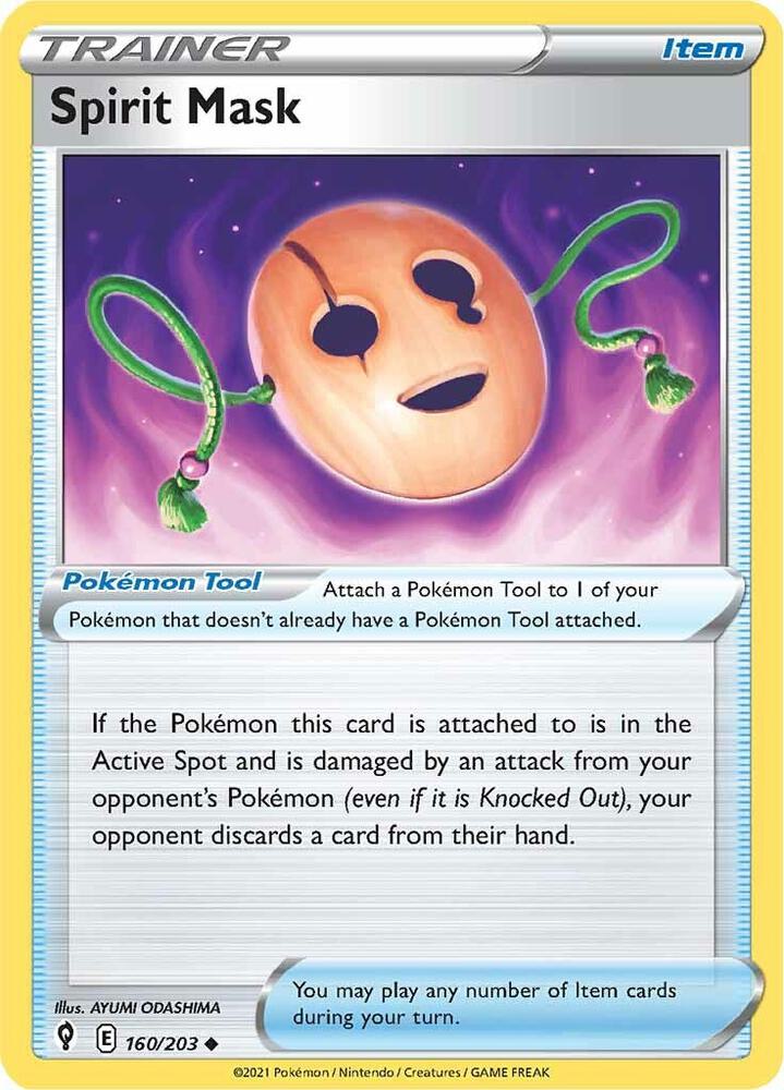 Spirit Mask 160/203 Uncommon Evolving Skies Pokémon card