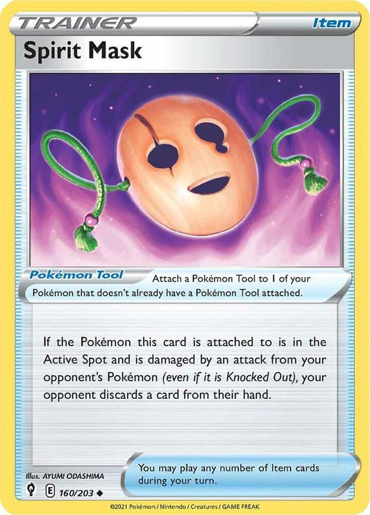 Spirit Mask 160/203 Uncommon Evolving Skies Pokémon card