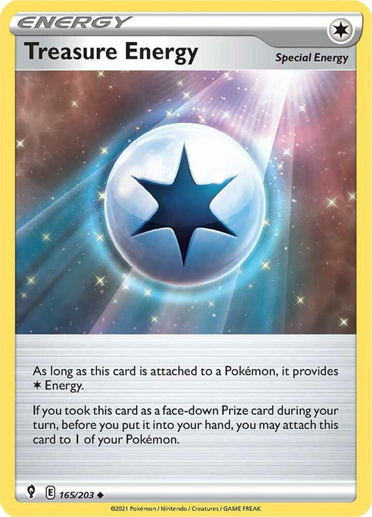 Treasure Energy 165/203 Uncommon Evolving Skies Pokémon card