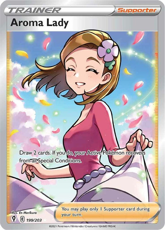 Aroma Lady (Full Art) 199/203 Ultra Rare Evolving Skies Pokémon card